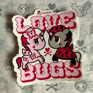 Tokidoki Love Bugs Large Vinyl Sticker NEW